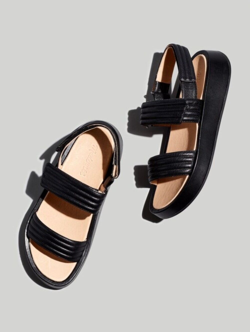 Madewell The Emmalee Sandal Blaxk Lethear Size 6